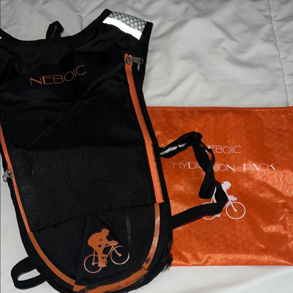 Hydration backpack and gloves